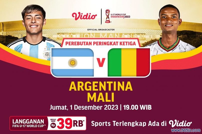 Live Streaming Piala Dunia U-17 2023: Argentina Vs Mali di Vidio, 1 Desember 2023