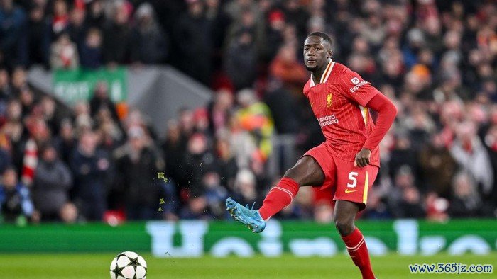 Liverpool, England - November 27: Ibrahima Konate of Liverpool FC controls the Ball during the UEFA Champions League 2024/25 League Phase MD5 match between Liverpool FC and Real Madrid C.F. at Anfield on November 27, 2024 in Liverpool, England. (Photo by Harry Langer/DeFodi Images via Getty Images)